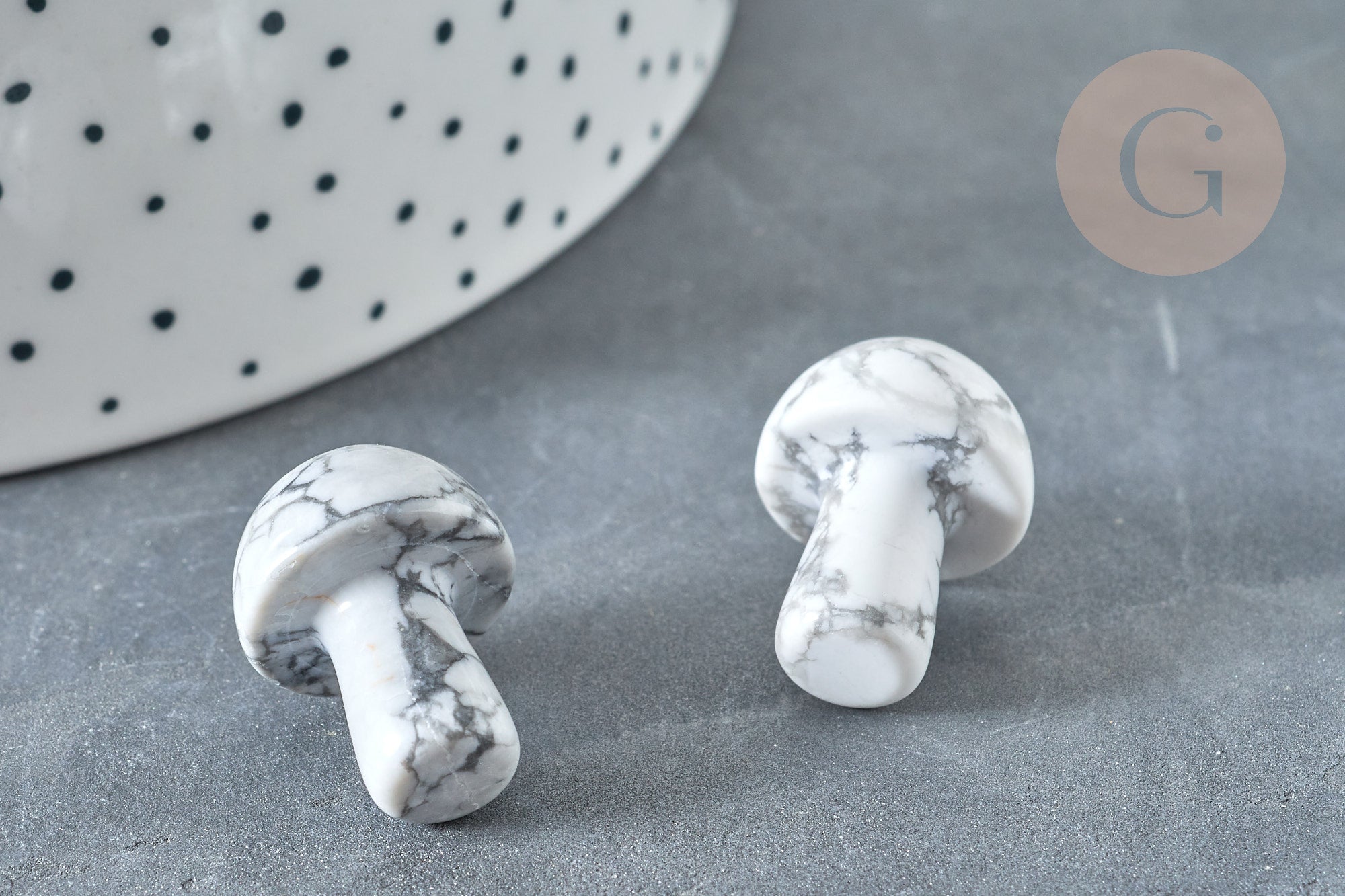 Gingerlily Pierres G7510 champignon massage howlite 21mm x1