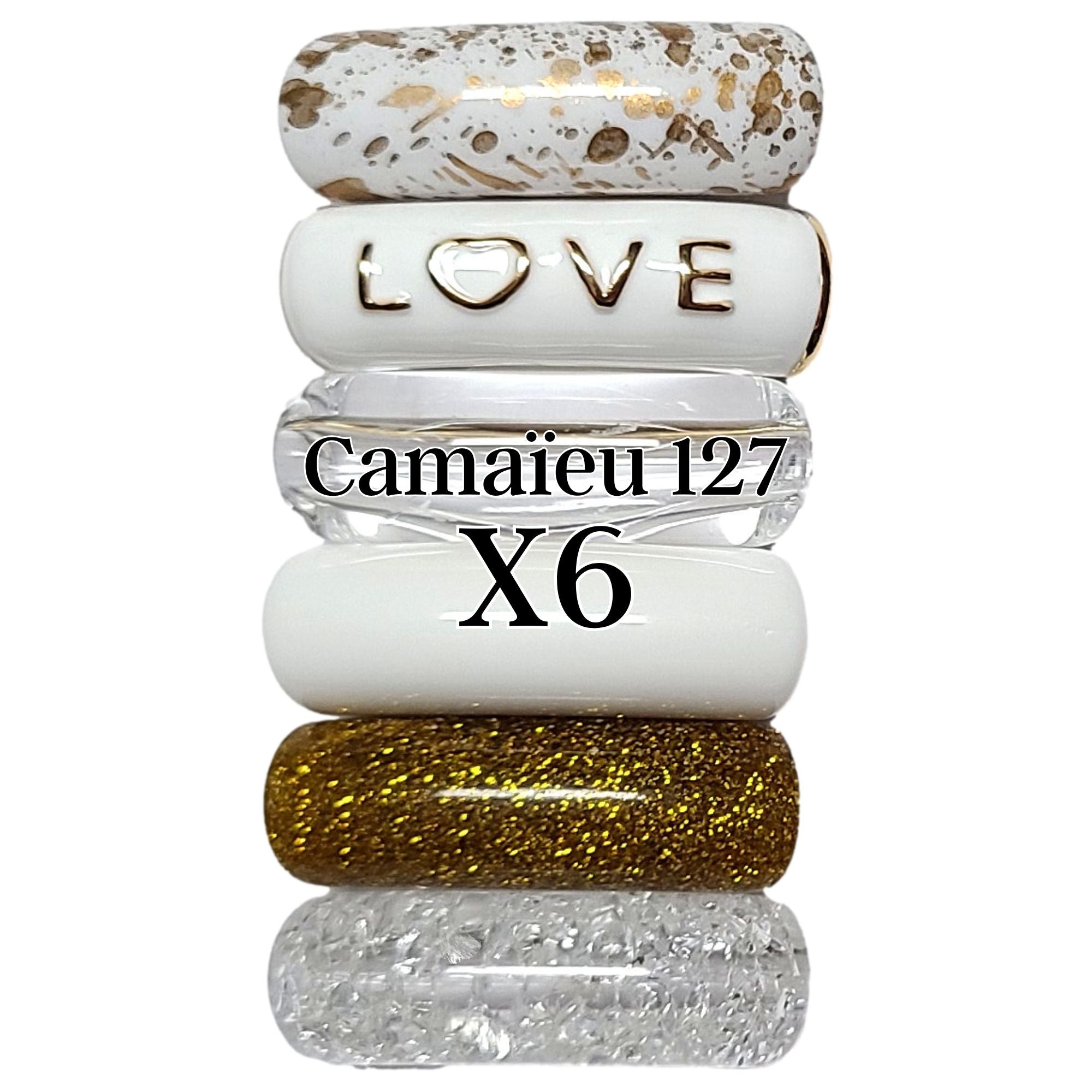 ARTSHOP Camaïeu 127 Lot 6 tubes Love blanc 12mm