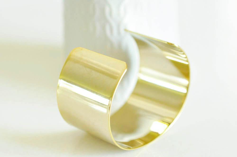 Gingerlily G1329 bracelet manchette XXL doré 40mm réglable