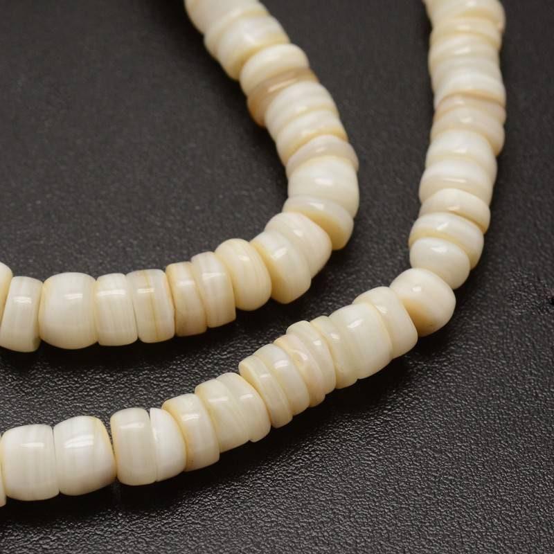 Gingerlily Perles G531 perles coquillage beige nacre 6-7mm