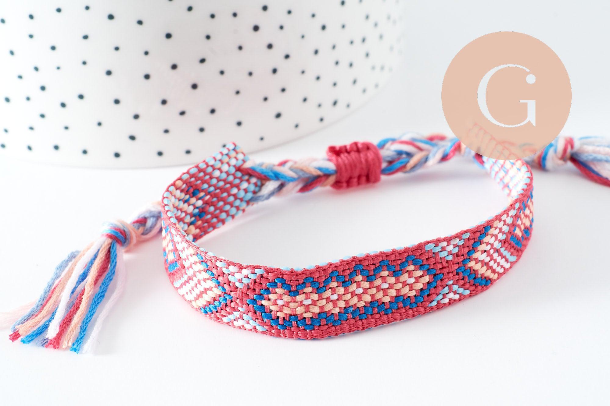 Gingerlily Accessoires Bracelet G9562 brésilien rose turquoise 15mm
