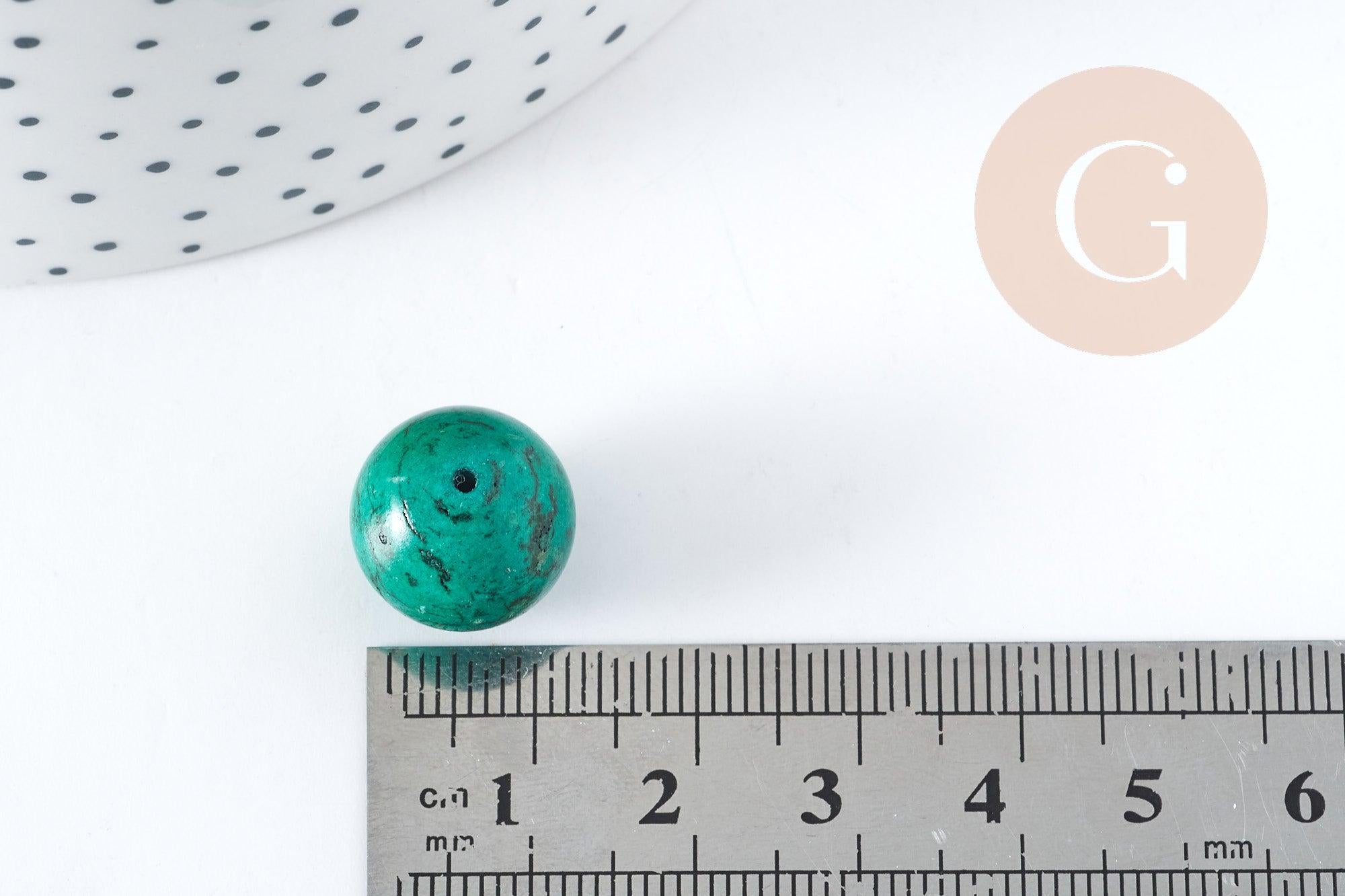 Gingerlily Perles G8286 howlite verte ronde 12mm x5