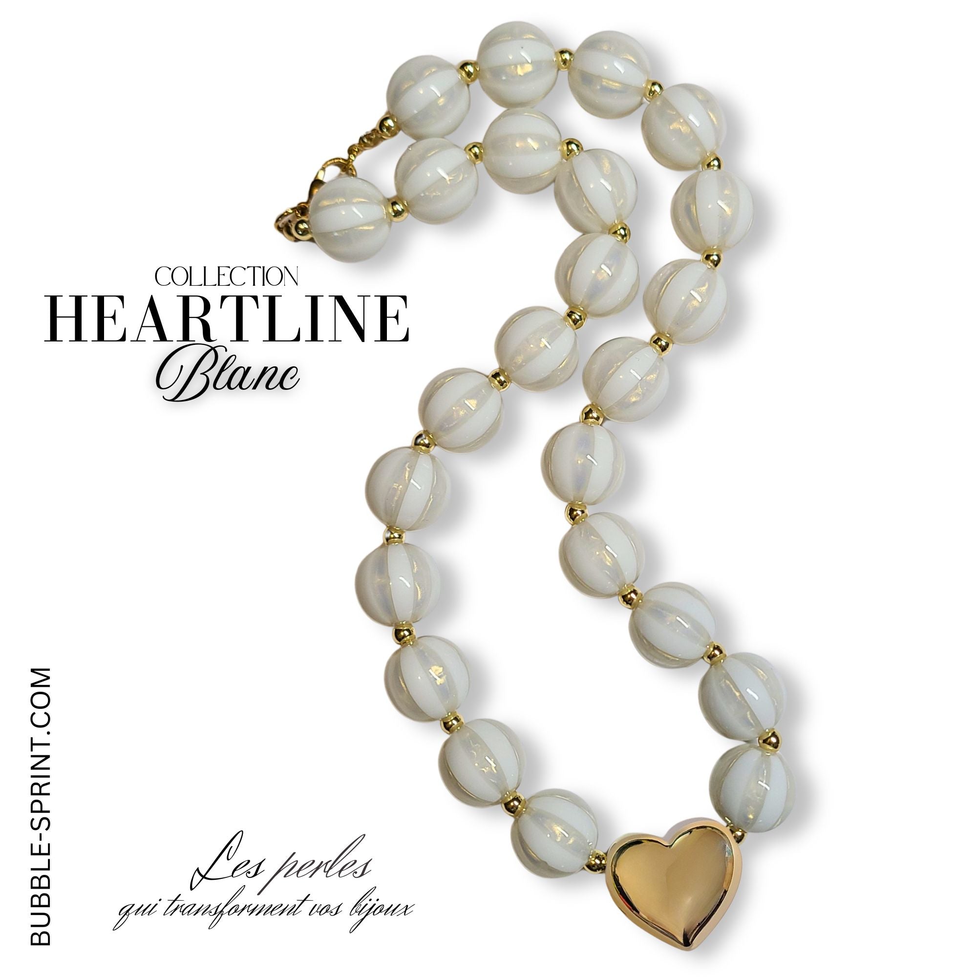 ARTSHOP HEARTLINE kit collier blanc 50 cm