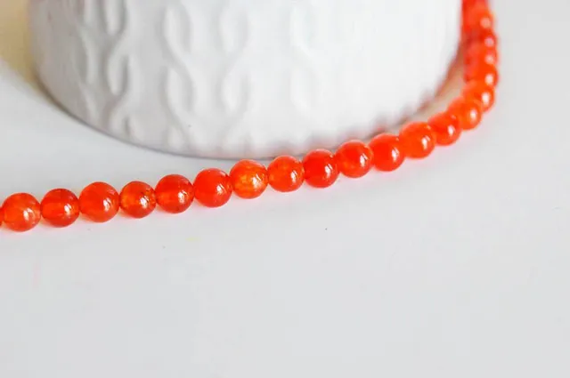 Gingerlily Perles G1741 perles jade orange 6mm lot 10