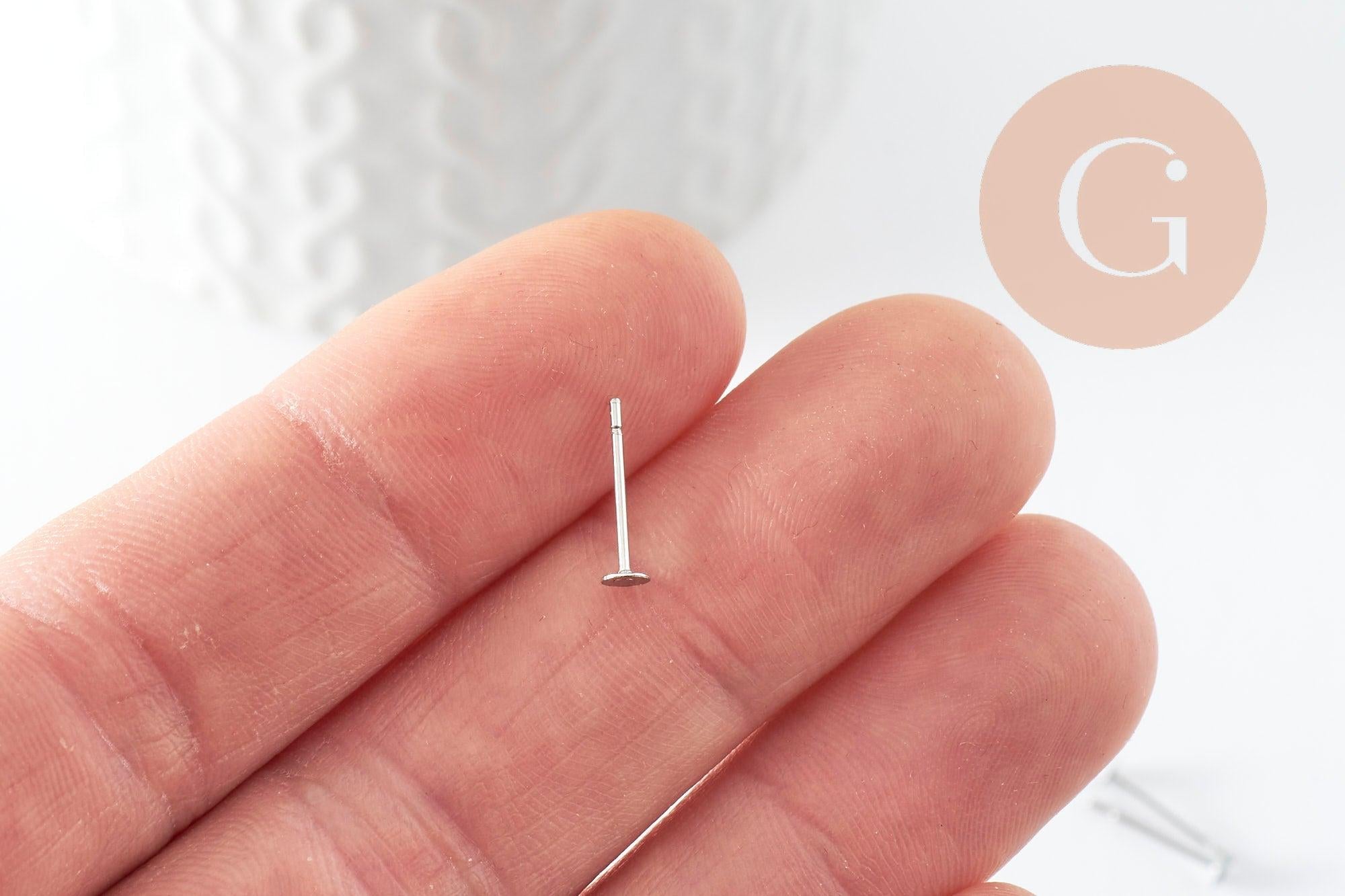 Gingerlily Apprêts G9465 clou puce oreille acier 3mm x50