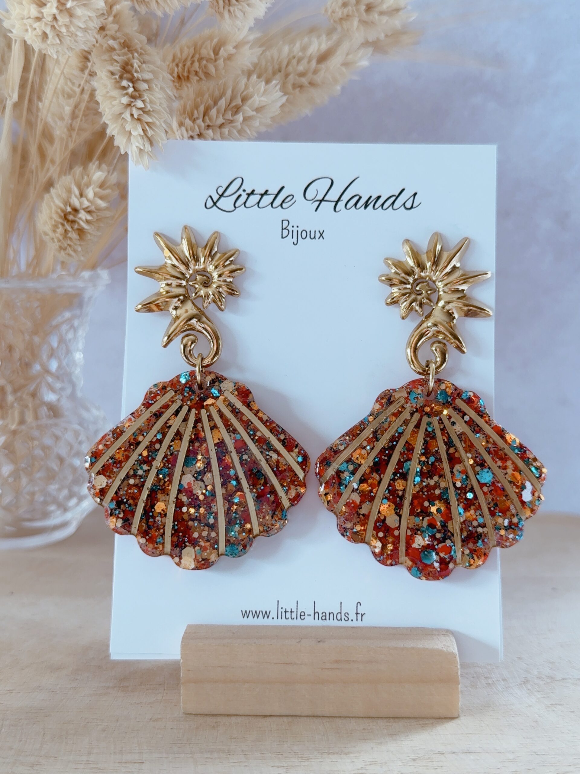 Little Hands Bijoux Ariel boucles Indian Summer orange