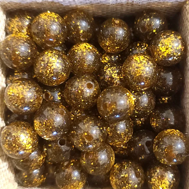 ARTSHOP Boules Glitters 1023 perle ronde 10mm ambre x1