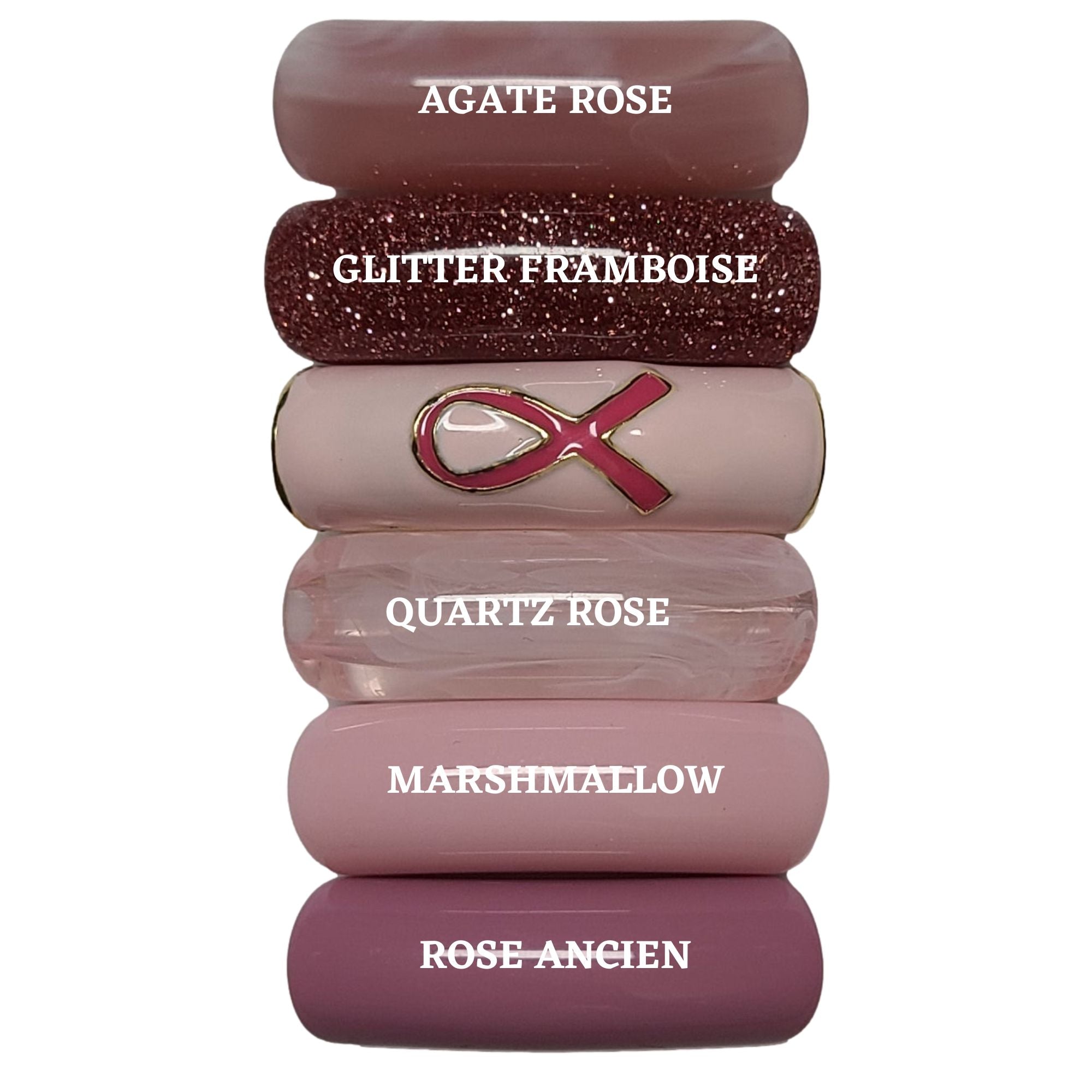 ARTSHOP Camaieux 171 Lot mixte 6 tubes 12MM RUBAN rose