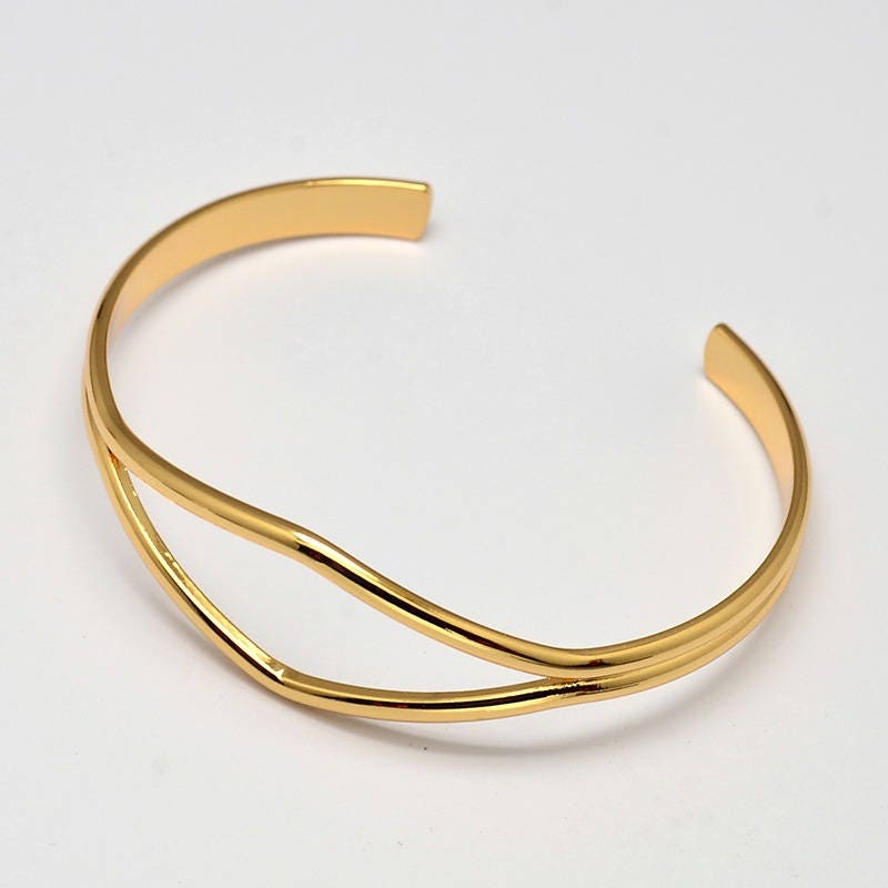 Gingerlily Accessoires Bracelet jonc G10174 plaqué or 16K 64mm
