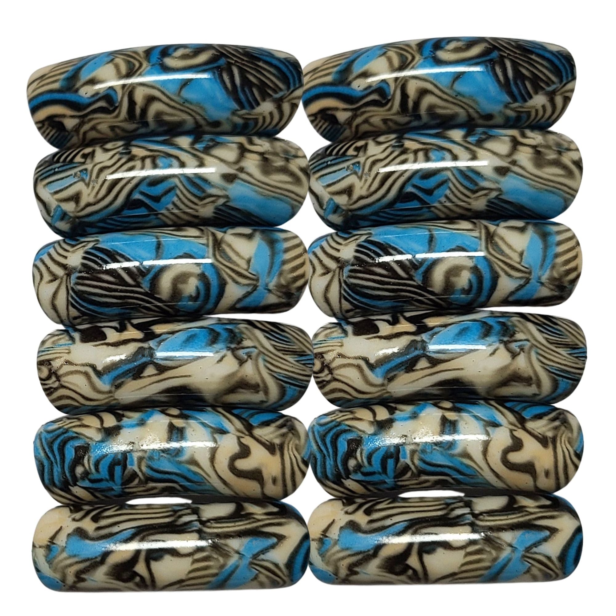 ARTSHOP Tubes DESIGN 1040 tube motif ondulé bleu x6