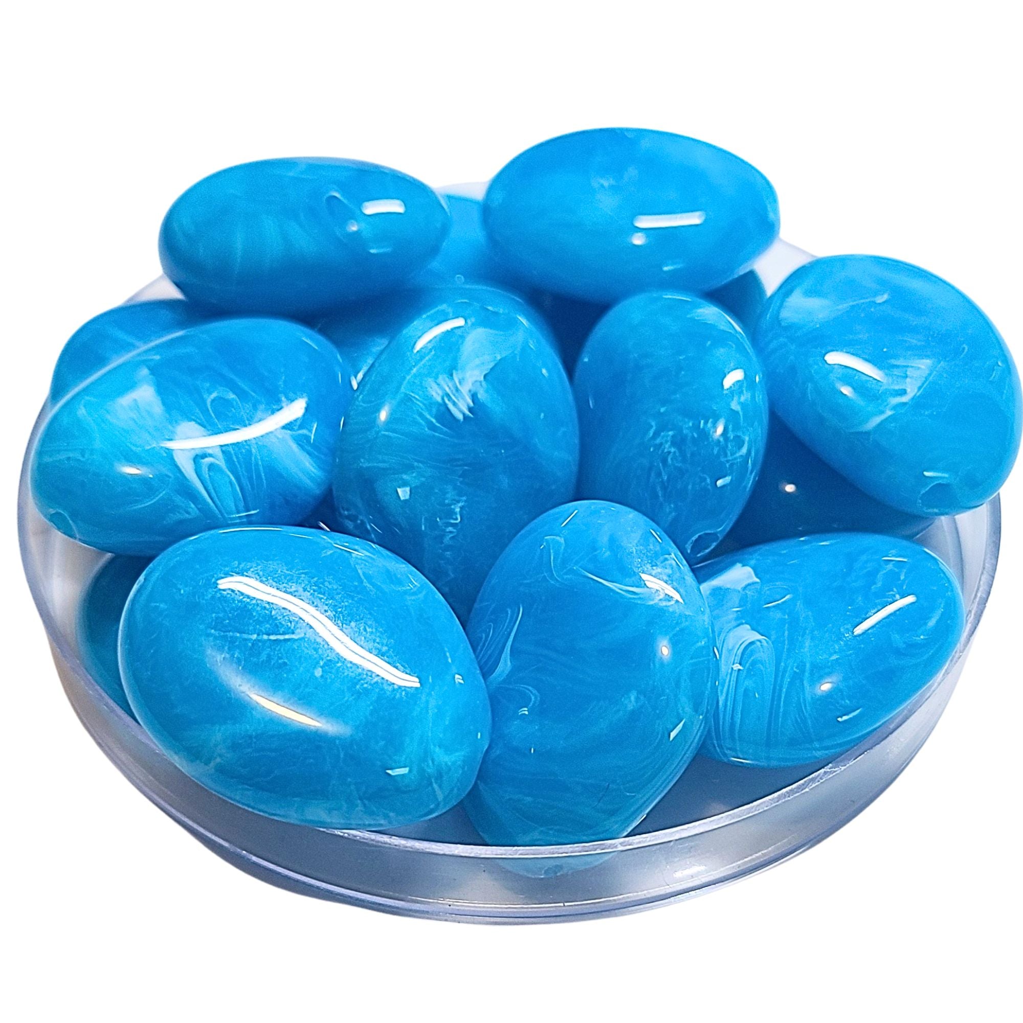 ARTSHOP Galets TIKA 16 galet turquoise marbré x1 acrylique