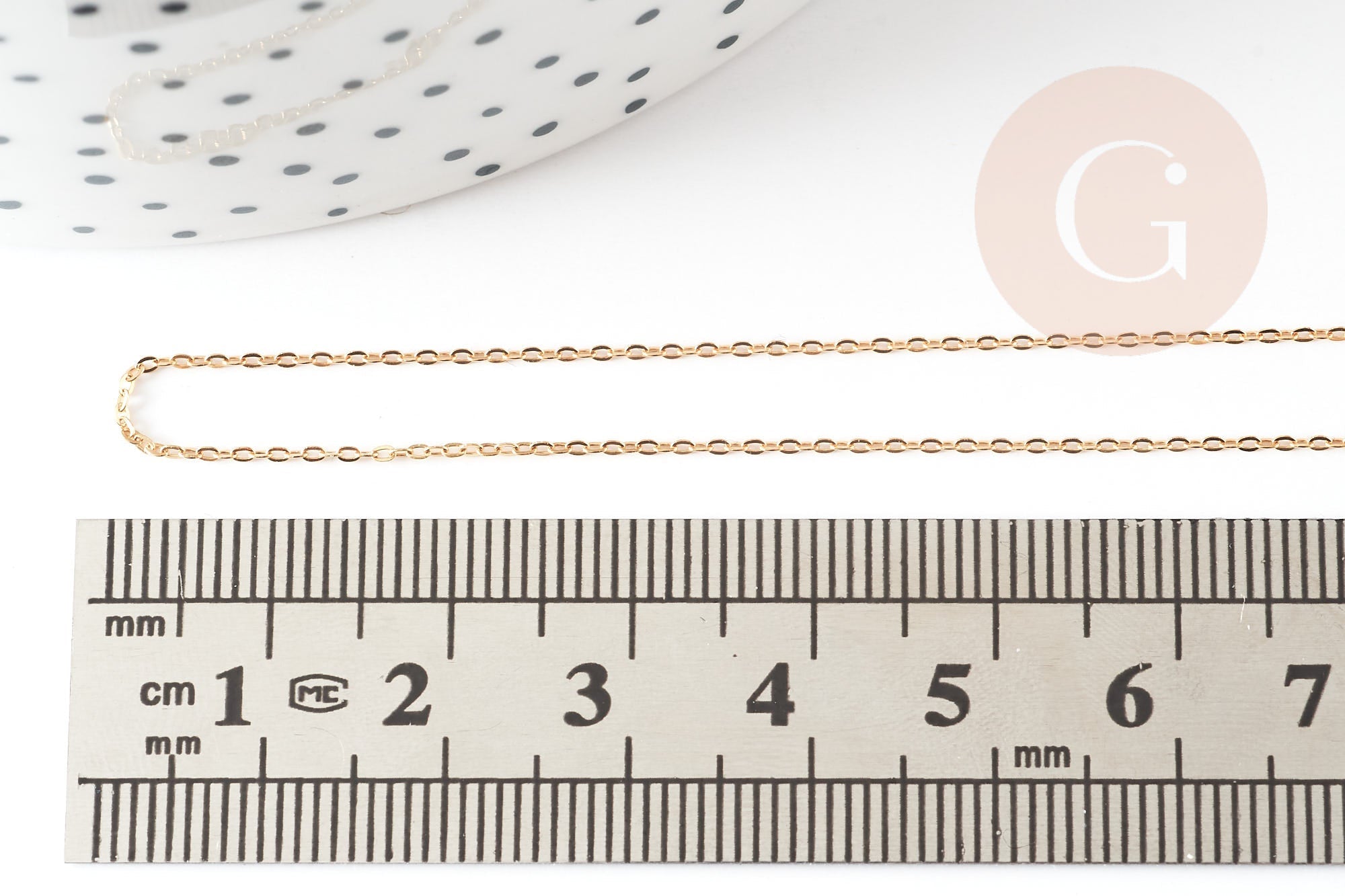 Gingerlily Perles chaîne fine gold-filled 14K 45cm x1