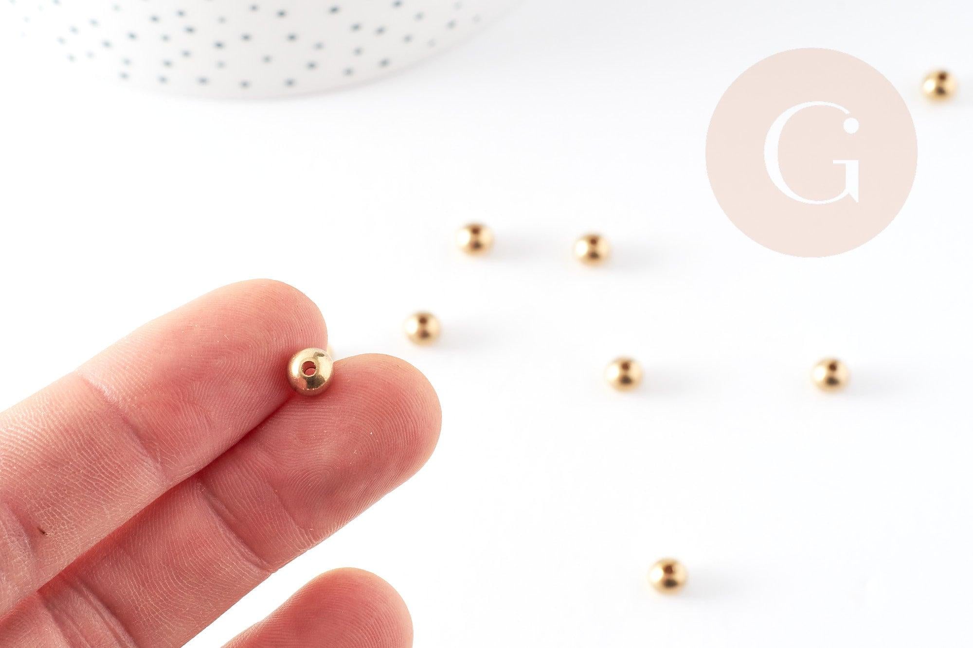 Gingerlily Perles pour bijoux DIY perle intercalaire G0179 doré x10