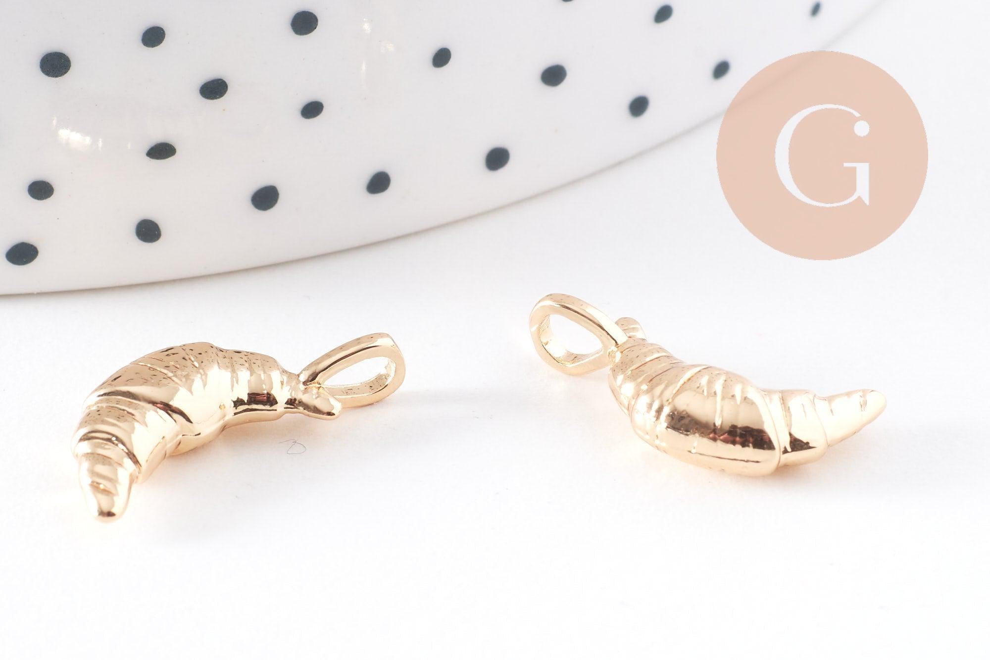 Gingerlily Pendentif croissant G10219 breloque dorée 18K