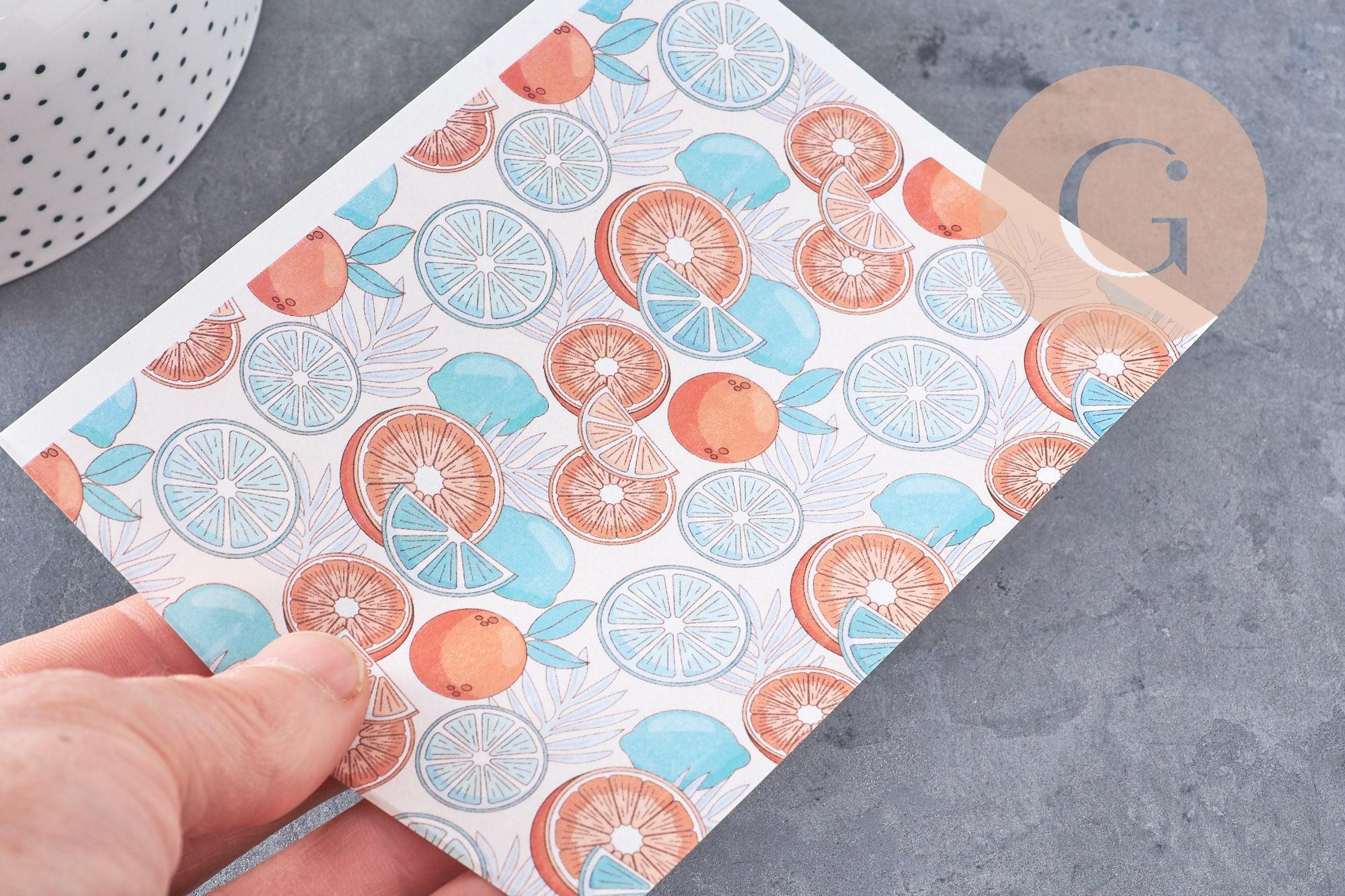 Gingerlily Pâte polymère G10789 feuille agrumes 14x10 cm