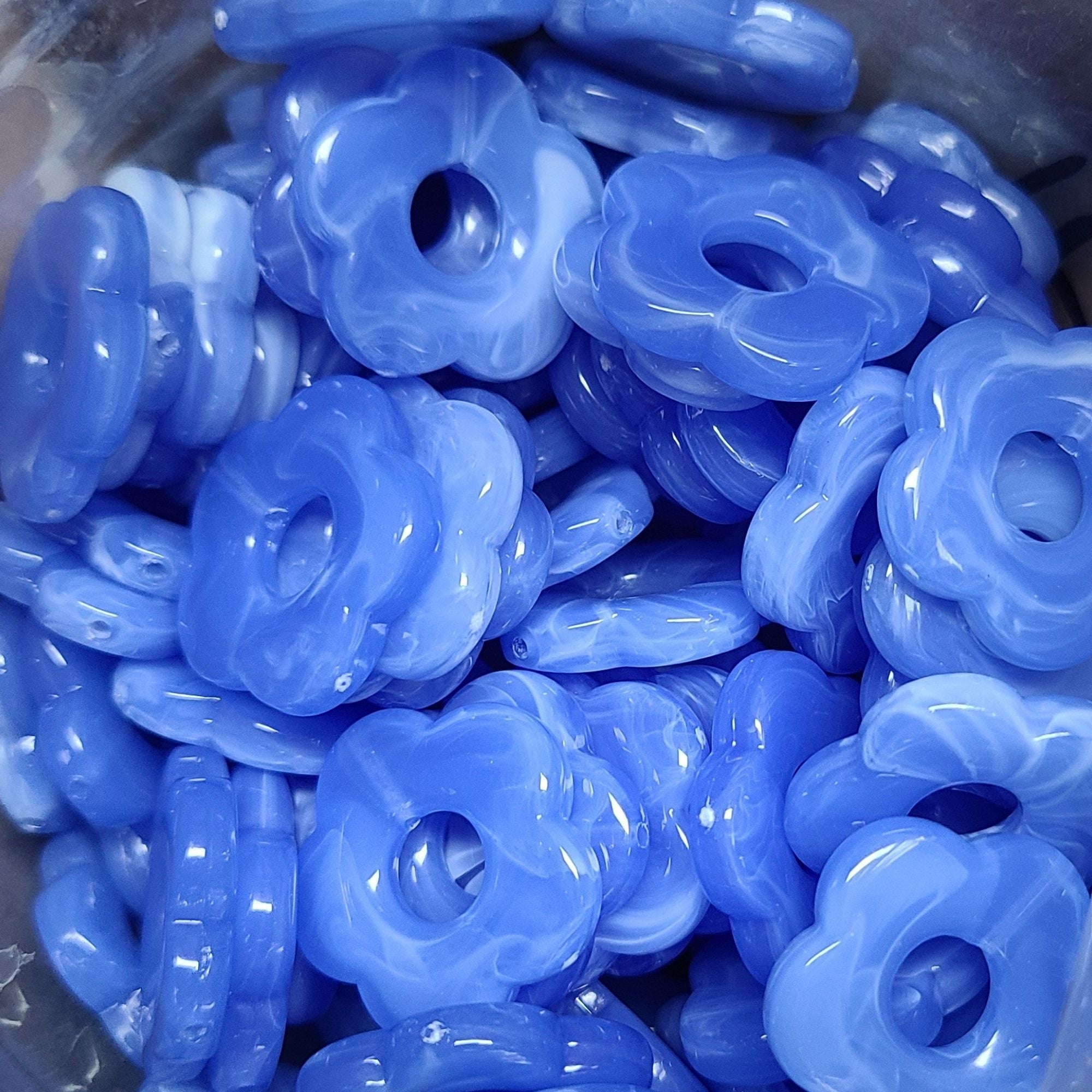 ARTSHOP Flower Power 29 fleur capucine bleu 27mm x1