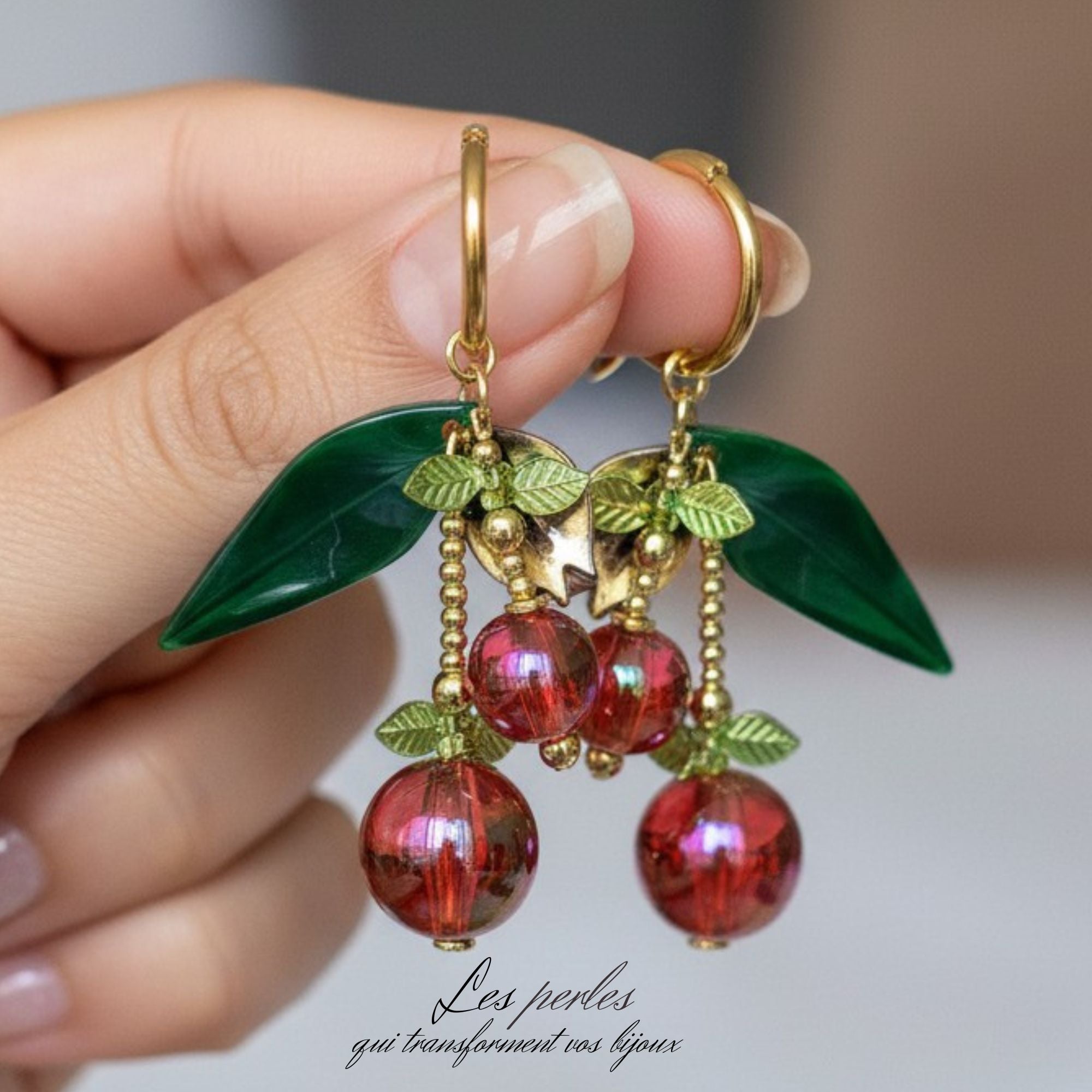 ARTSHOP CREOLES Cerisette kit boucles d'oreilles créoles 7 cm