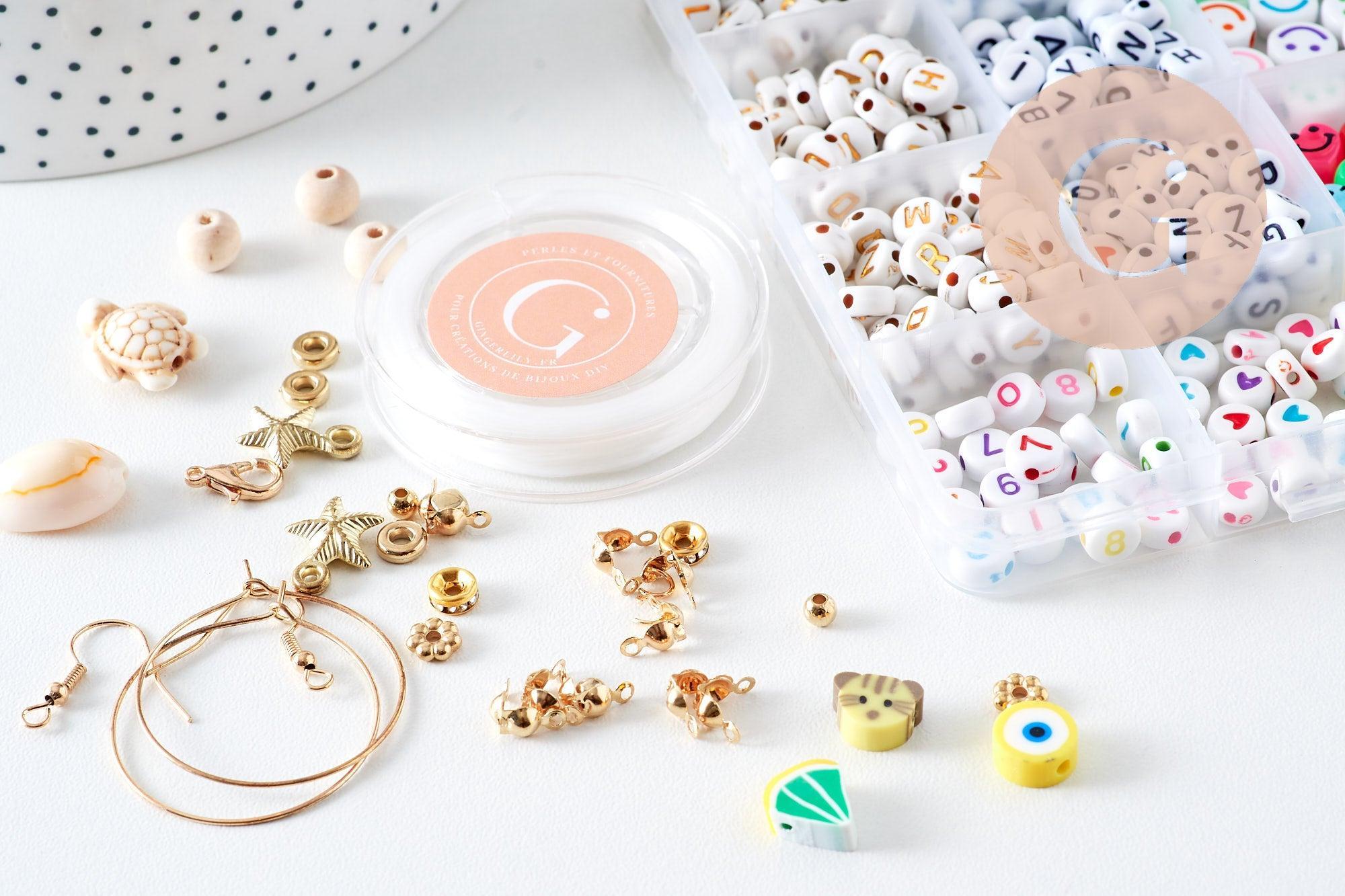 Gingerlily Kit boîte perles lettres smiley sans pinces