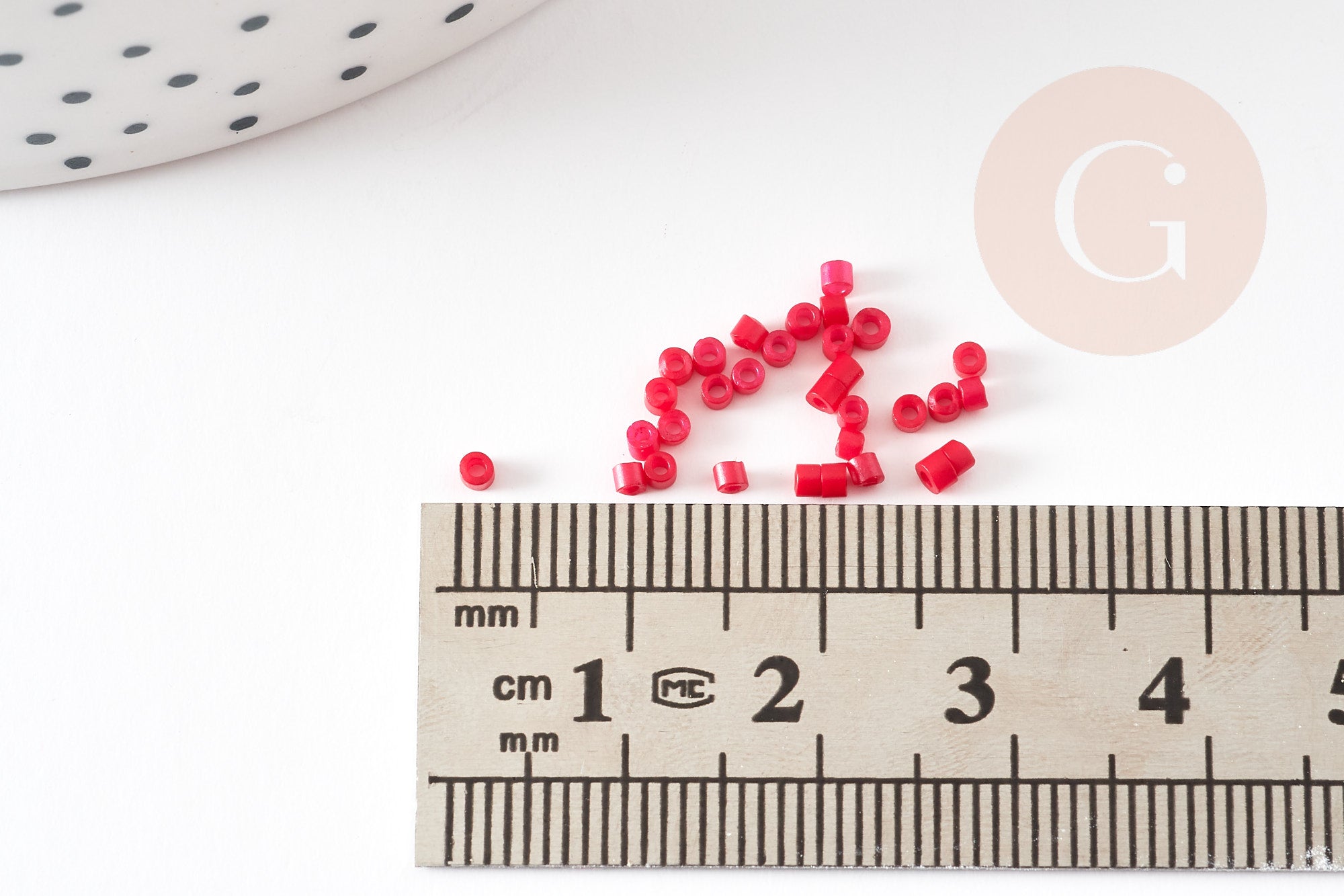 Gingerlily Perles Tube Rouge Rose Opaque 8g