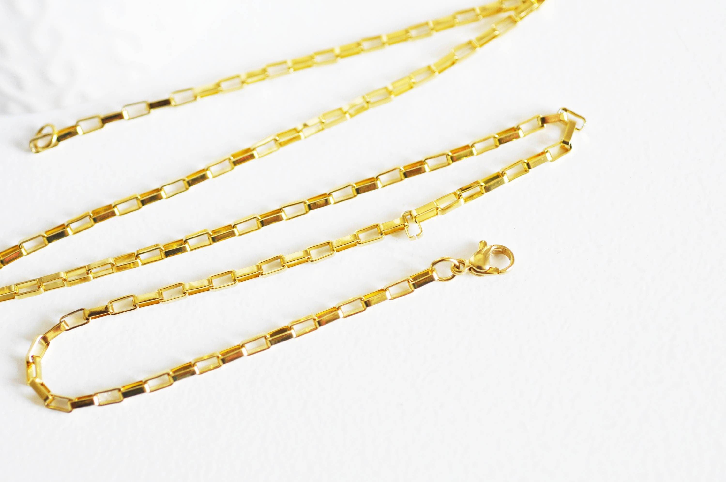 Gingerlily chaîne complète G1757 collier acier doré 43cm