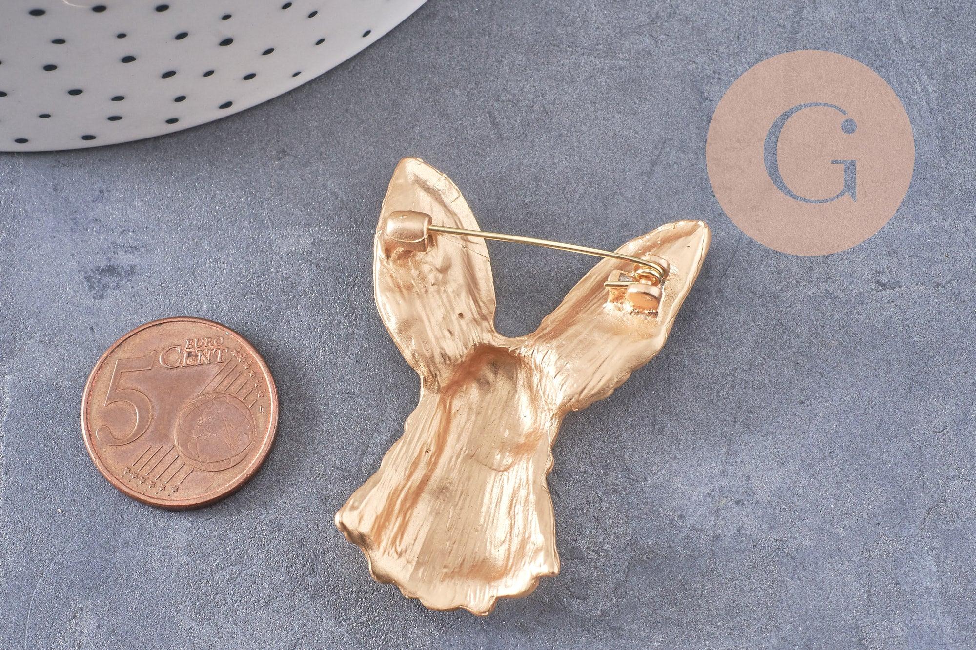 Gingerlily Broche lapin origami 54mm doré pin's animal