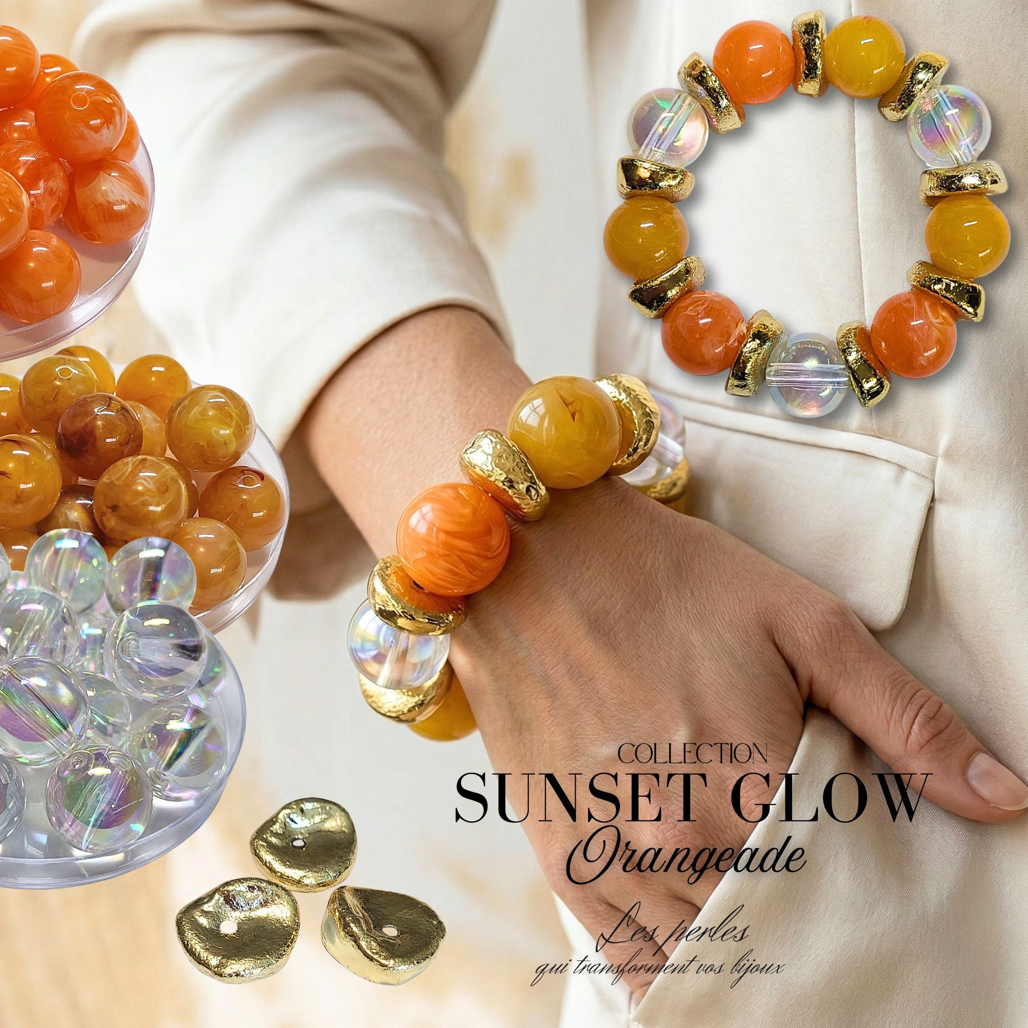 ARTSHOP SUNSET GLOW kit bracelet Orangeade 20MM complet