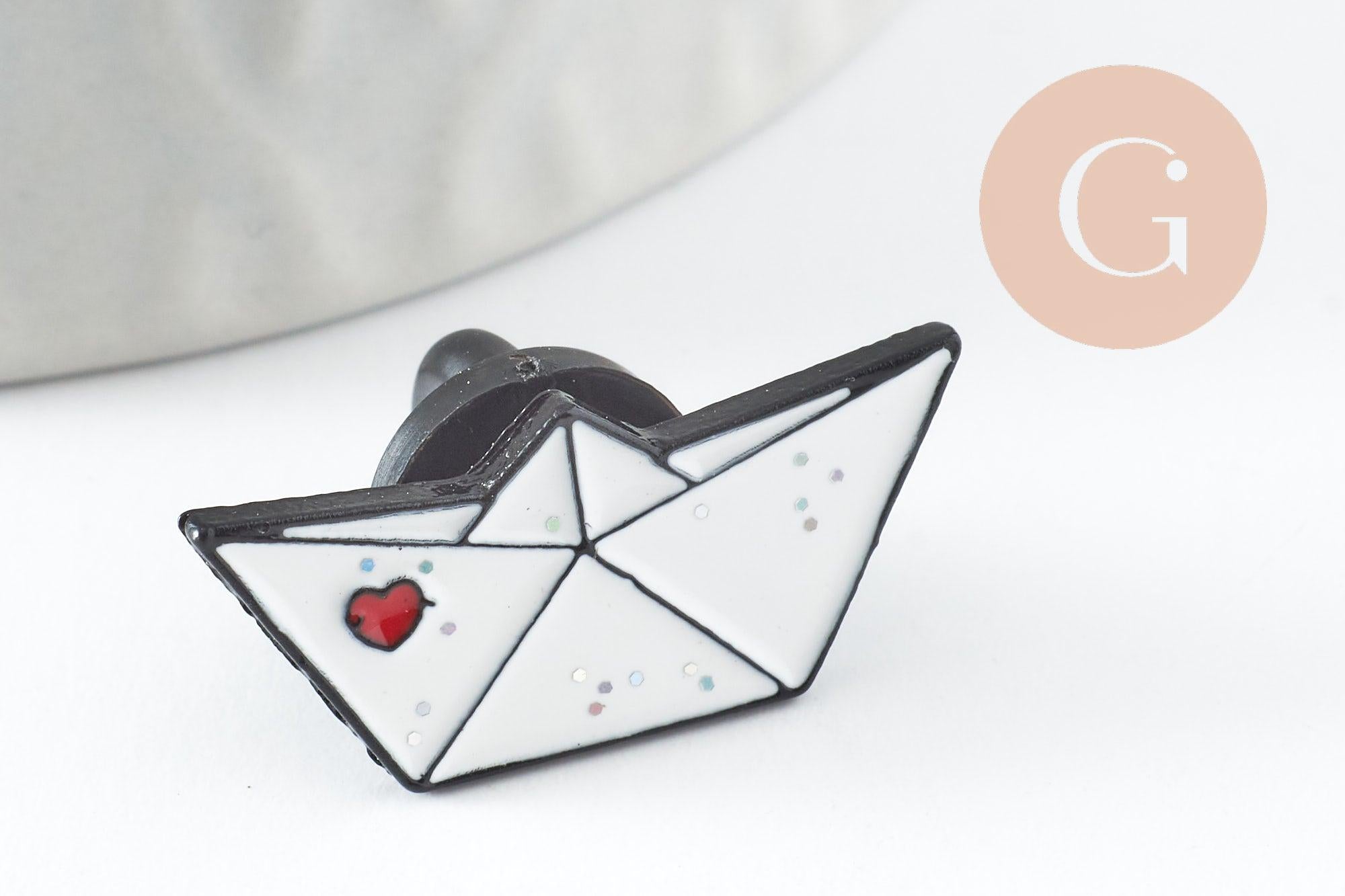 Gingerlily G9474 broche pins bateau cœur 24,5 mm
