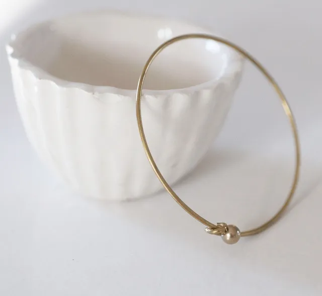 Gingerlily Bracelet jonc ouvrable laiton brut 60mm x100