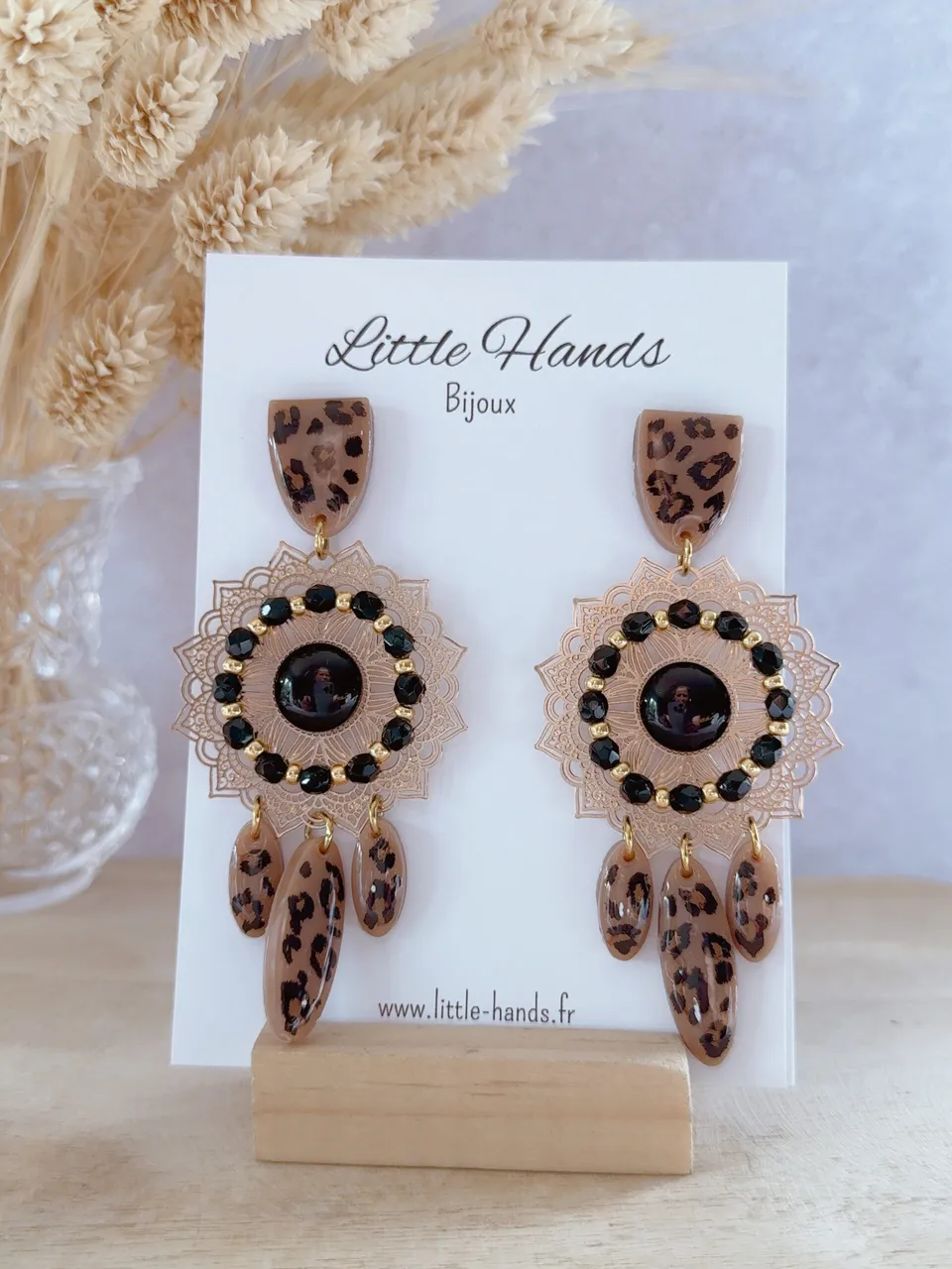 Little Hands Bijoux Elia boucles d'oreilles Touch Of Graou léopard