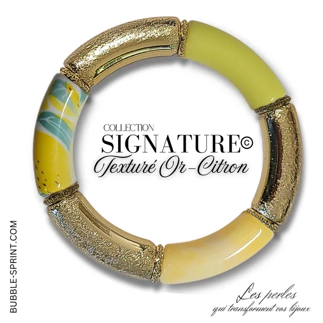 ARTSHOP Signature kit bracelet citron tubes 12 mm