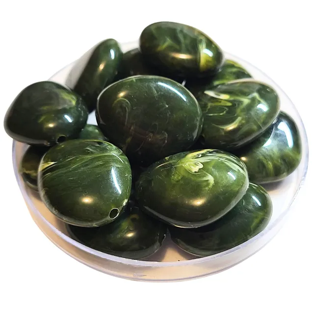 ARTSHOP Galets TIKA 27 galet acrylique vert mousse 30mm