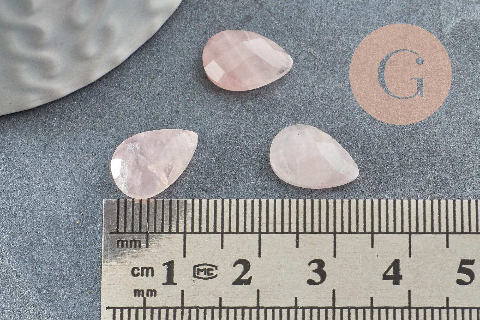 Gingerlily Cabochons G9962 cabochon quartz rose goutte 13x8mm