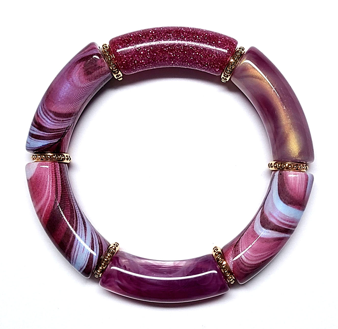 ARTSHOP Tubes DESIGN 1024 perle ondulé violet 12mm x1