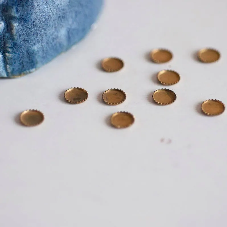 Gingerlily Apprêts support cabochon rond 6mm lot 50 sans nickel