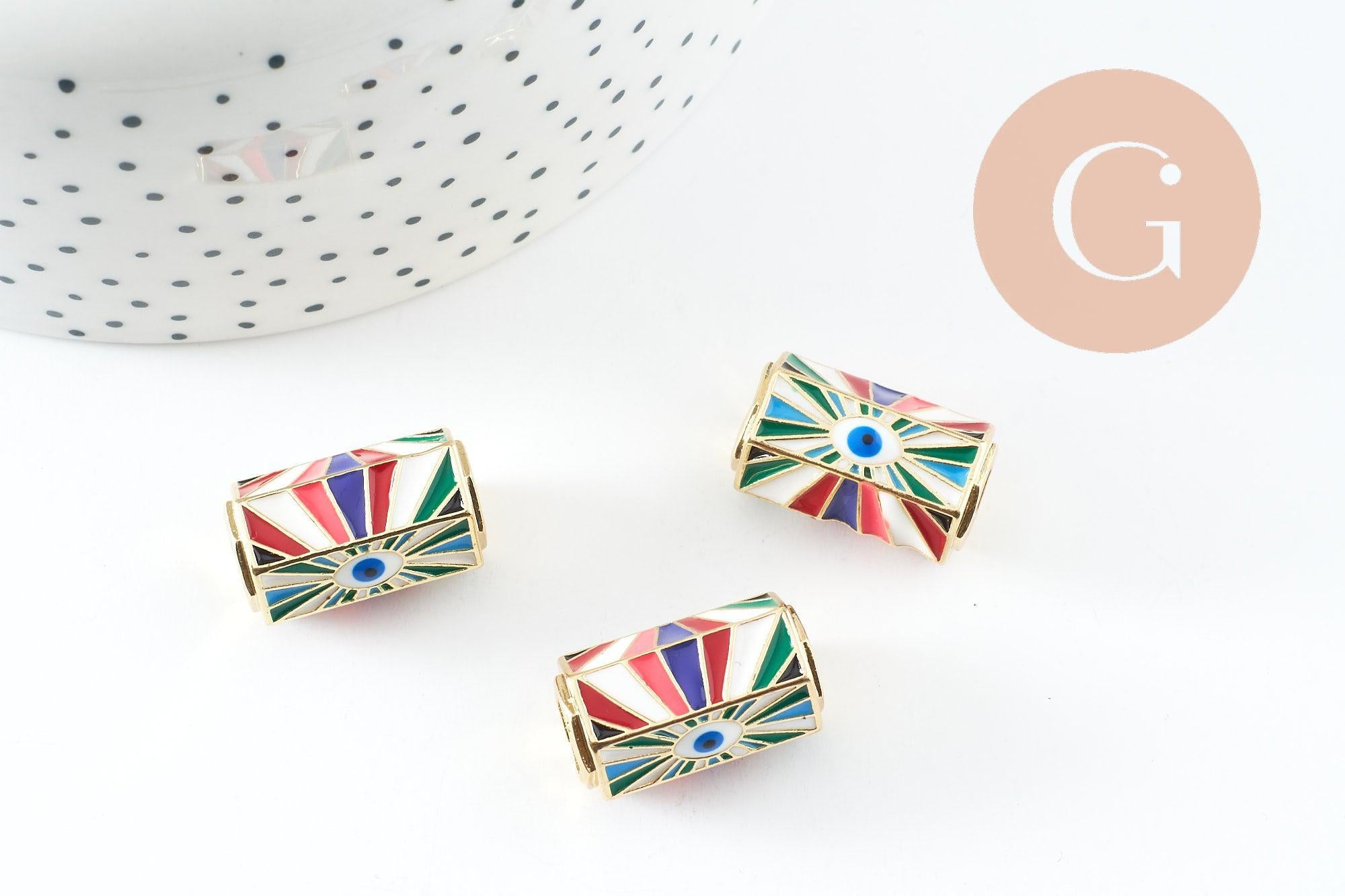 Gingerlily Perles G9779 tube œil laiton doré 21mm x1