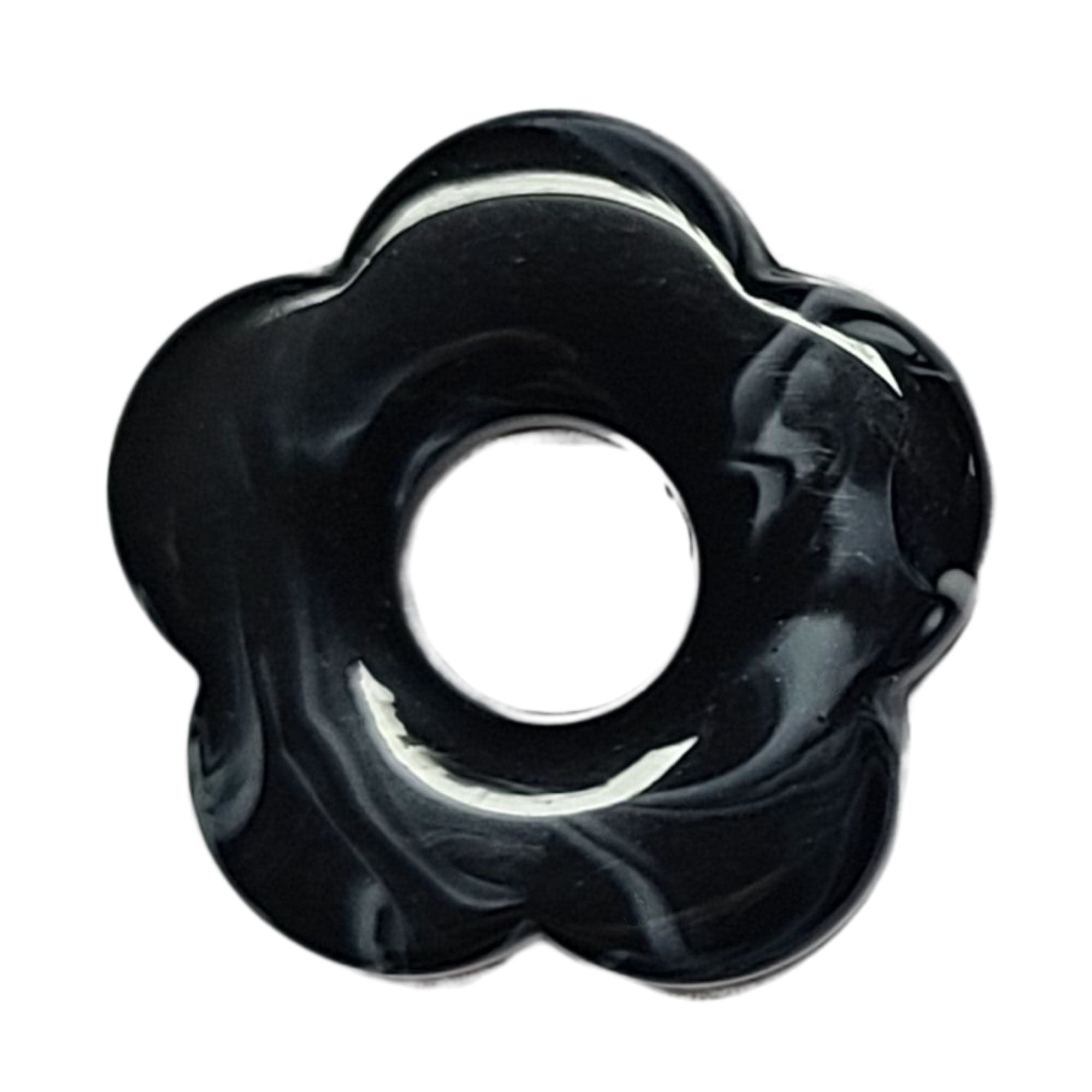 ARTSHOP Flower power pendentif fleur capucine noir 27mm x1