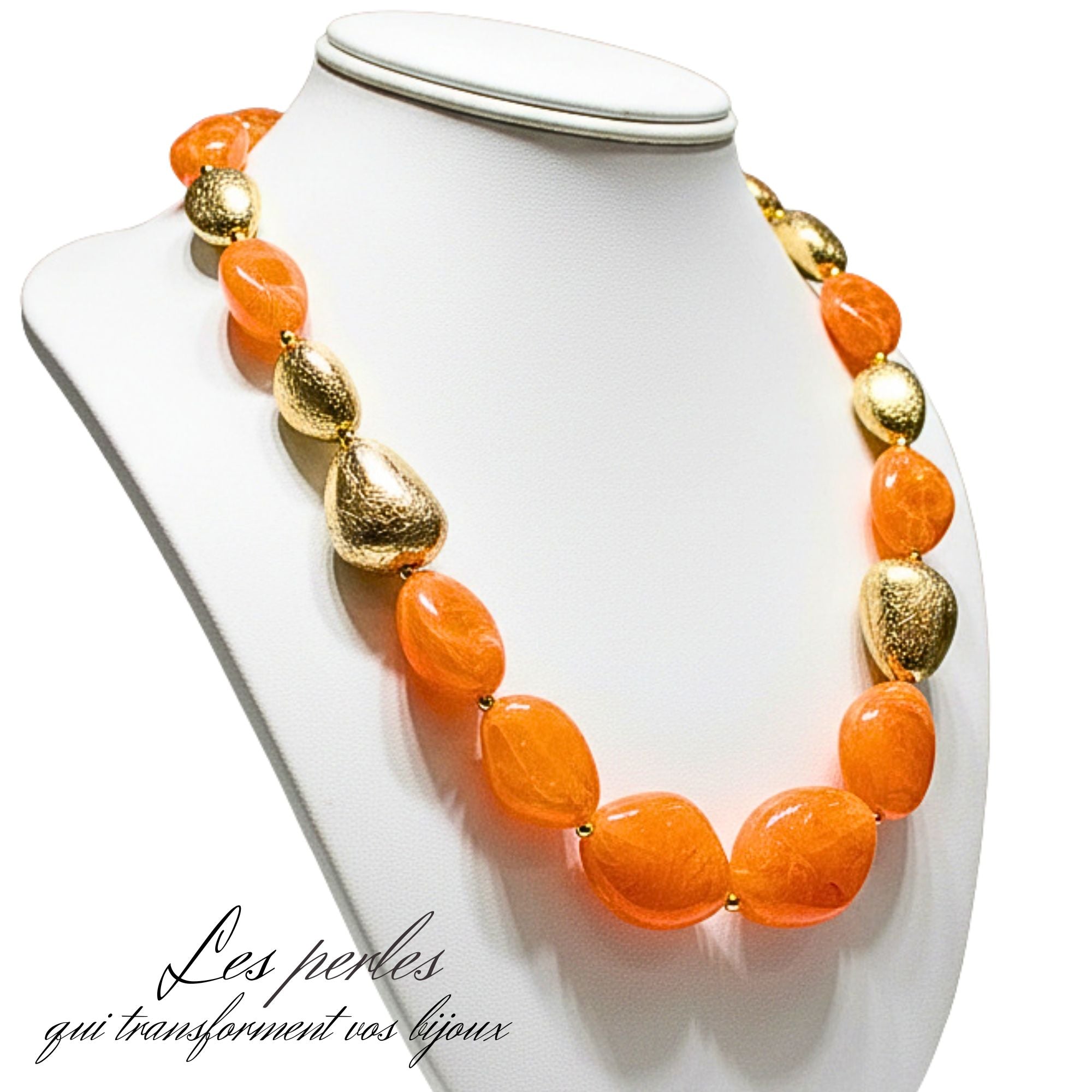 ARTSHOP Galets Tika 5 galet mandarine marbré 30MM x1