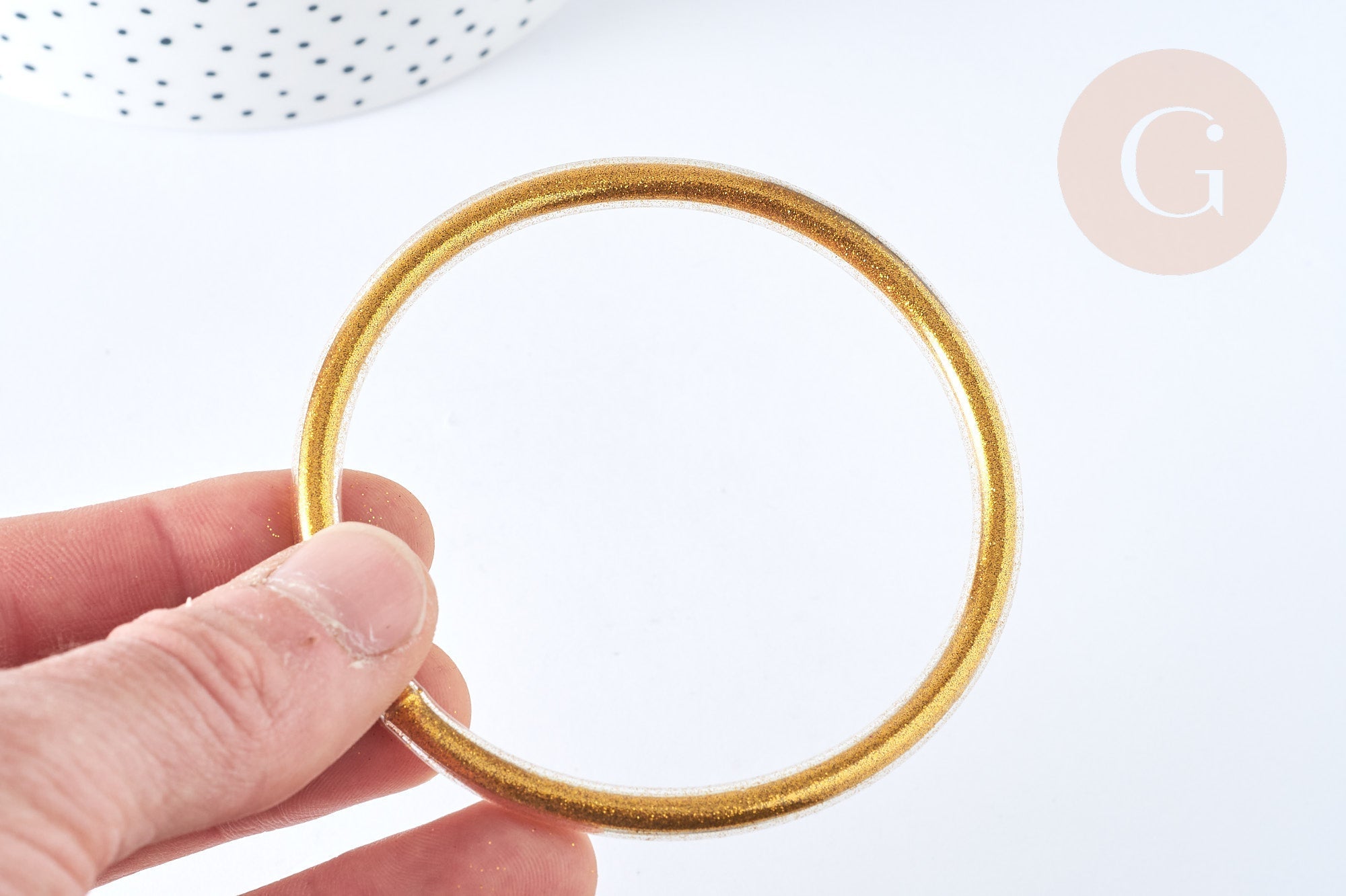 Gingerlily Accessoires loisirs G7229 bracelet jonc doré 6,3 cm