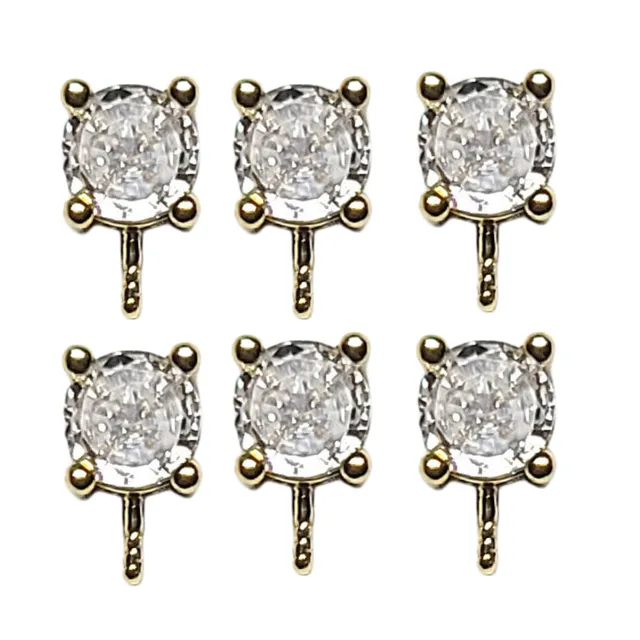 ARTSHOP Strass cœur fleur Capucine doré zircon 8 mm x10