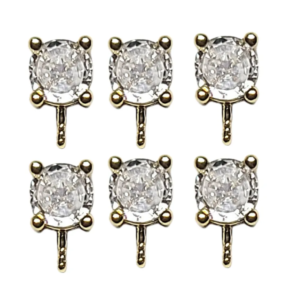 ARTSHOP Strass cœur fleur Capucine doré zircon 8 mm x10
