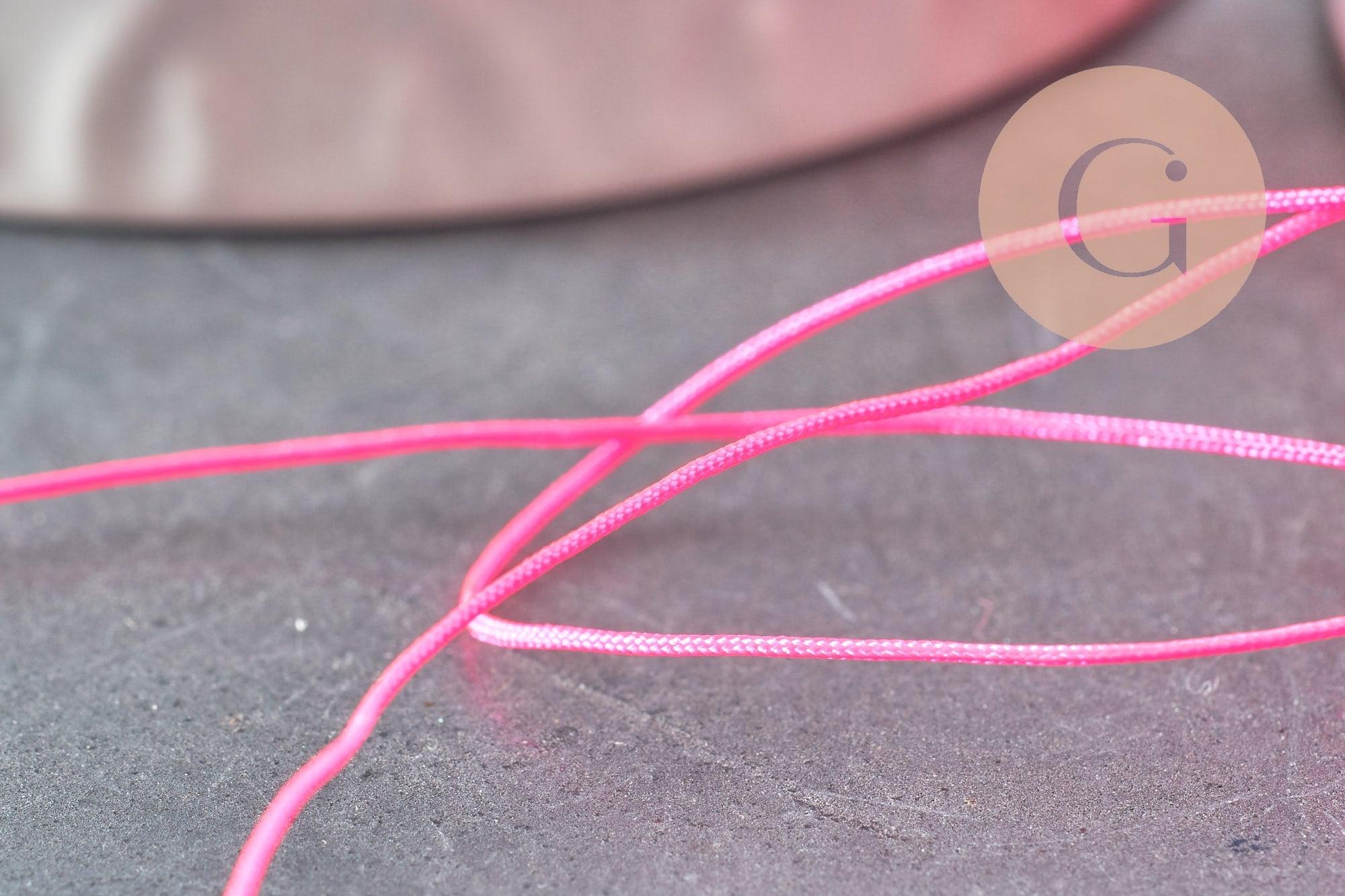 Gingerlily G9535 cordon fil de jade rose fluo 0,6 mm 1 m