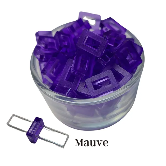 ARTSHOP Séparateurs 8 perle rectangulaire tube Mauve x1