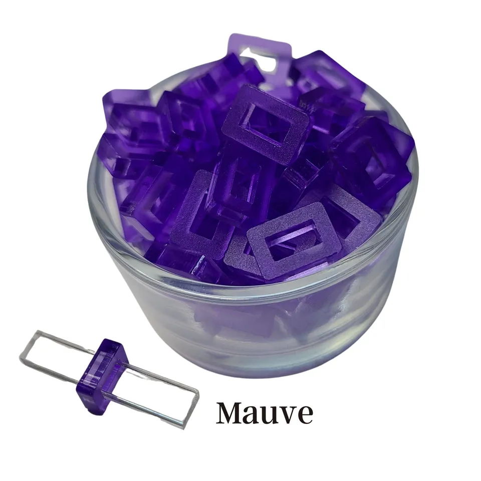 ARTSHOP Séparateurs 8 perle rectangulaire tube Mauve x1