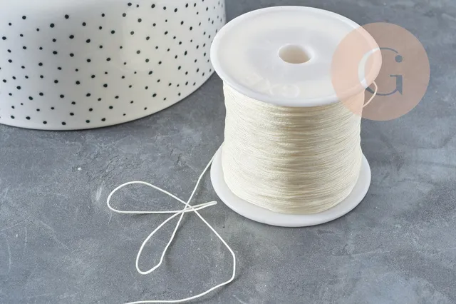 Gingerlily Fil de jade G8947 nylon beige 0.5mm 1m