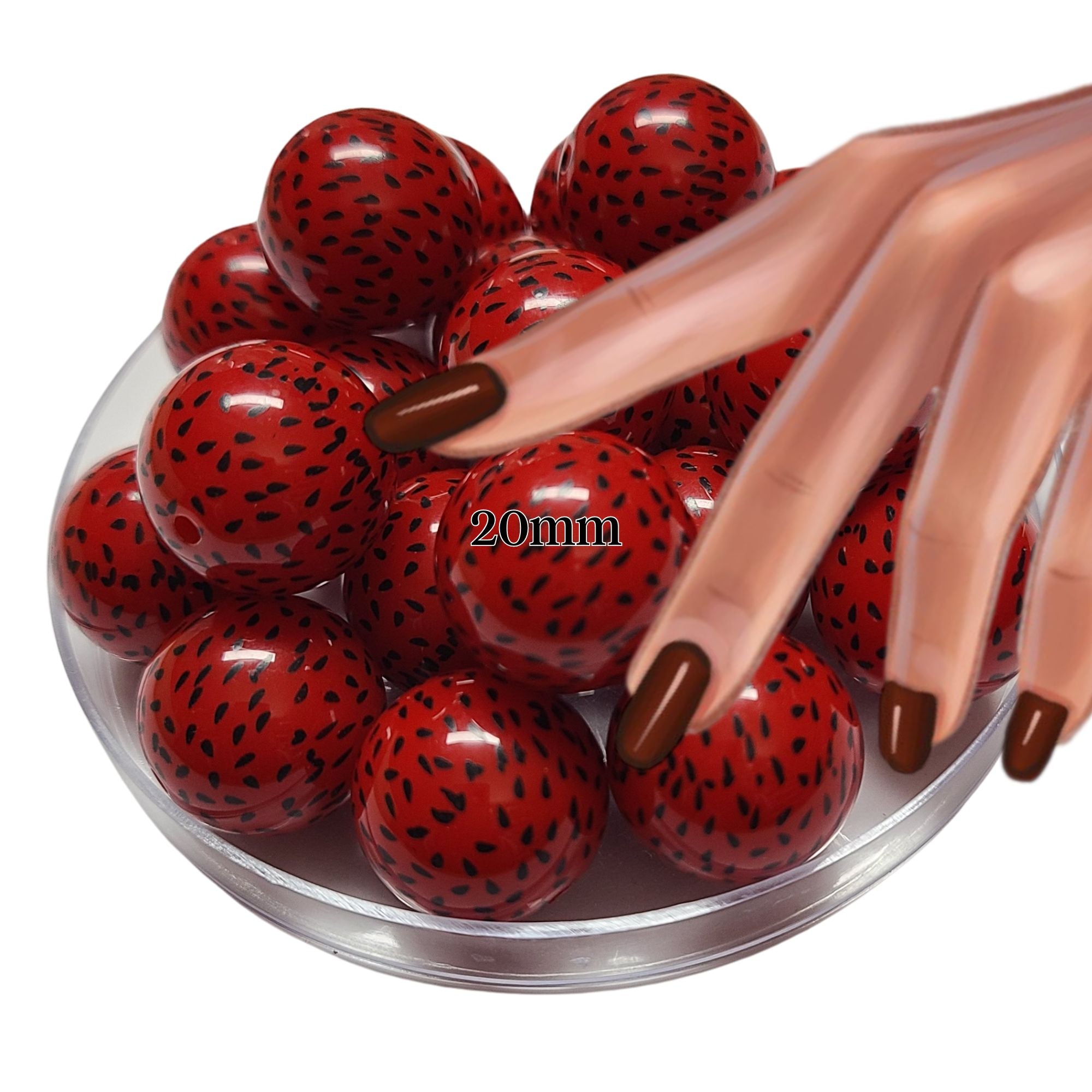 ARTSHOP Boules 20MM 26 perle pastèque rouge x1