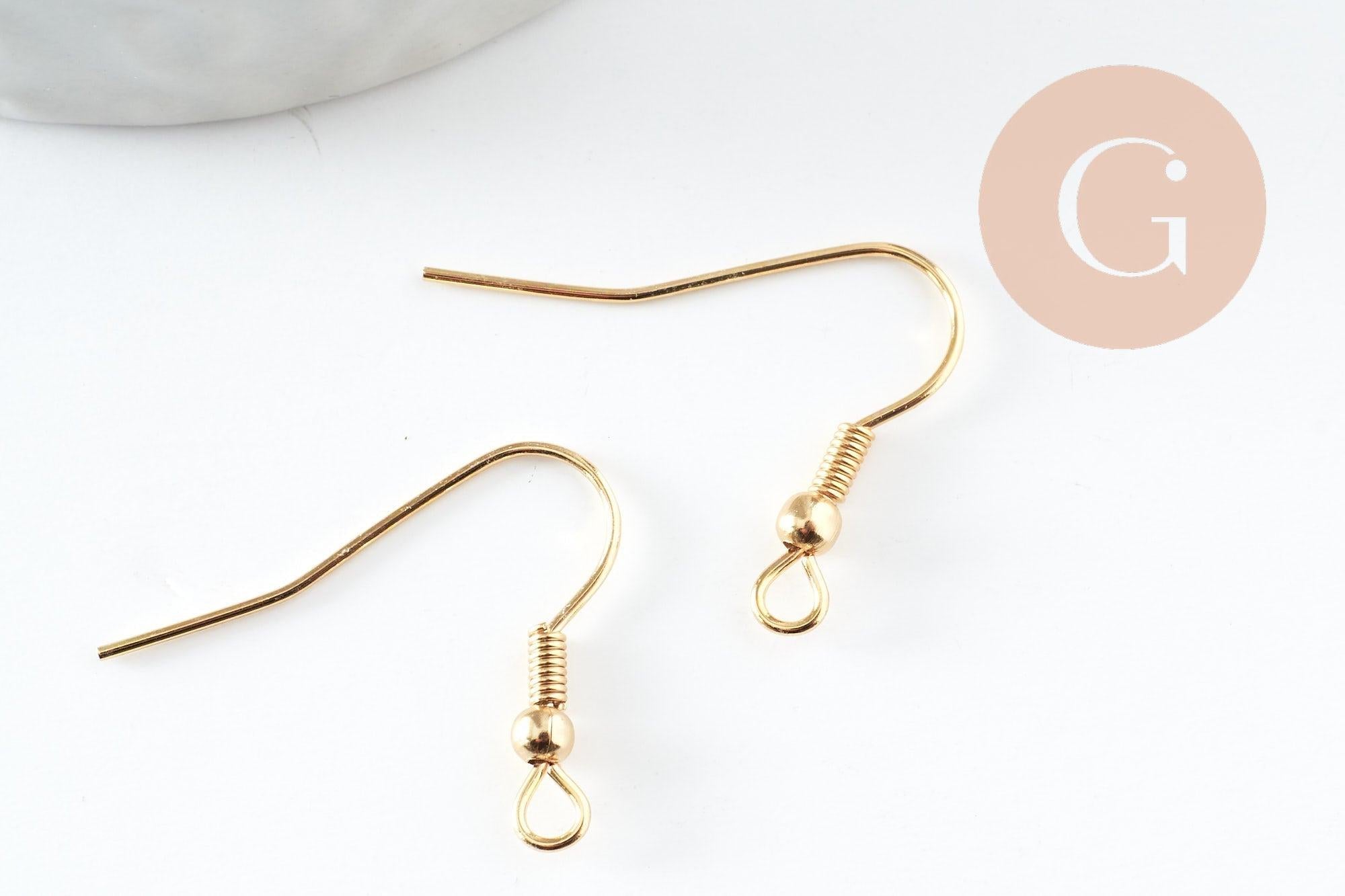 Gingerlily G9524 crochets boucles hameçons doré acier x10