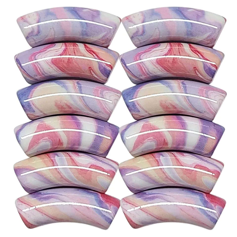 ARTSHOP Tubes DESIGN 1045 perle tube Ondulé 12mm bleu