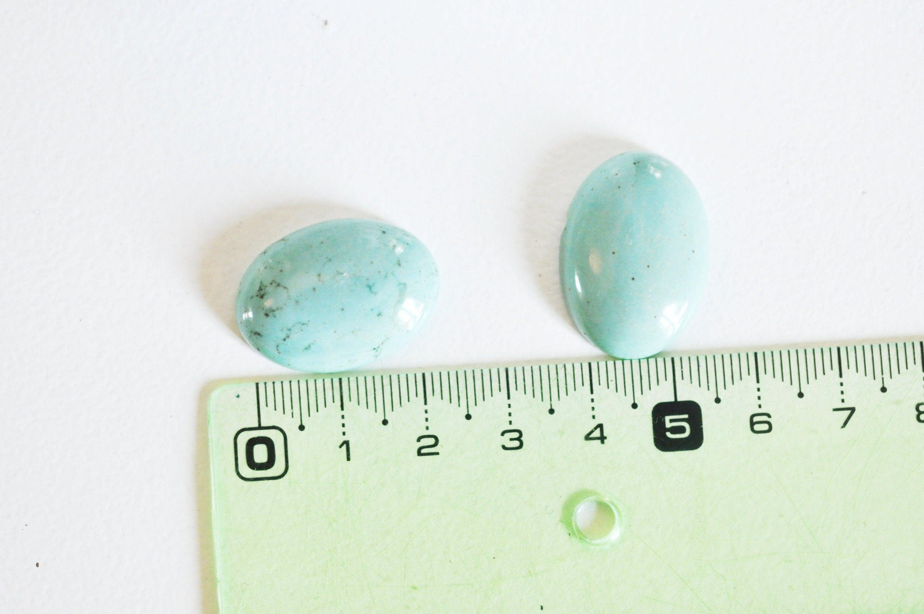 Gingerlily cabochon ovale turquoise verte 25x18mm x1