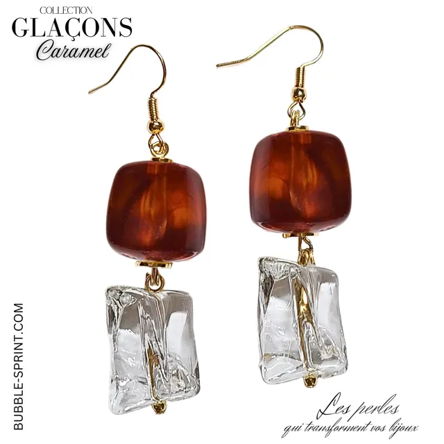 ARTSHOP Prêts-à-porter Glaçons boucles caramel kit 6cm