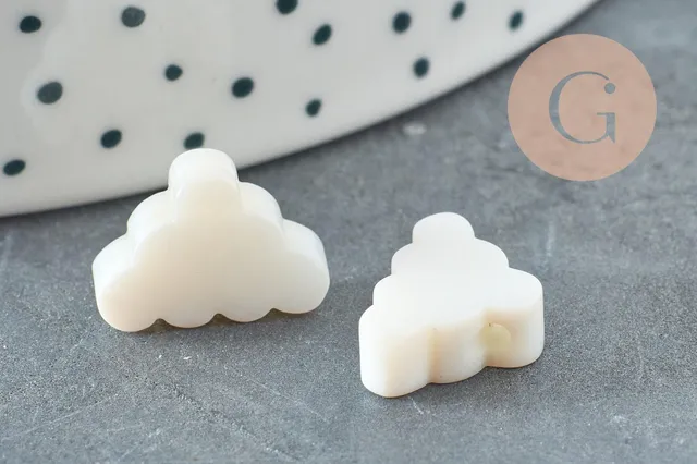 Gingerlily Perles G1973 perle nuage nacre blanche 15mm x1